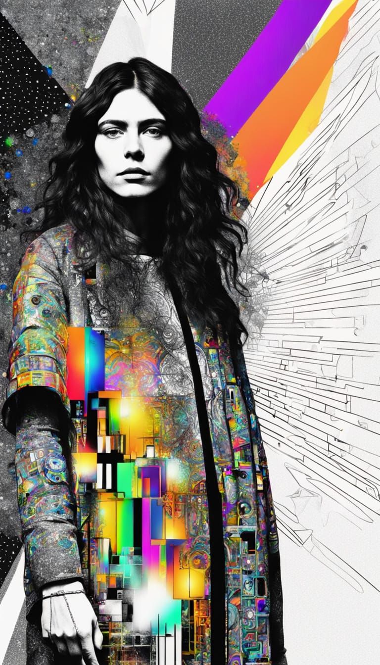 Bohemian Couple Portrait in German Expressionist Style