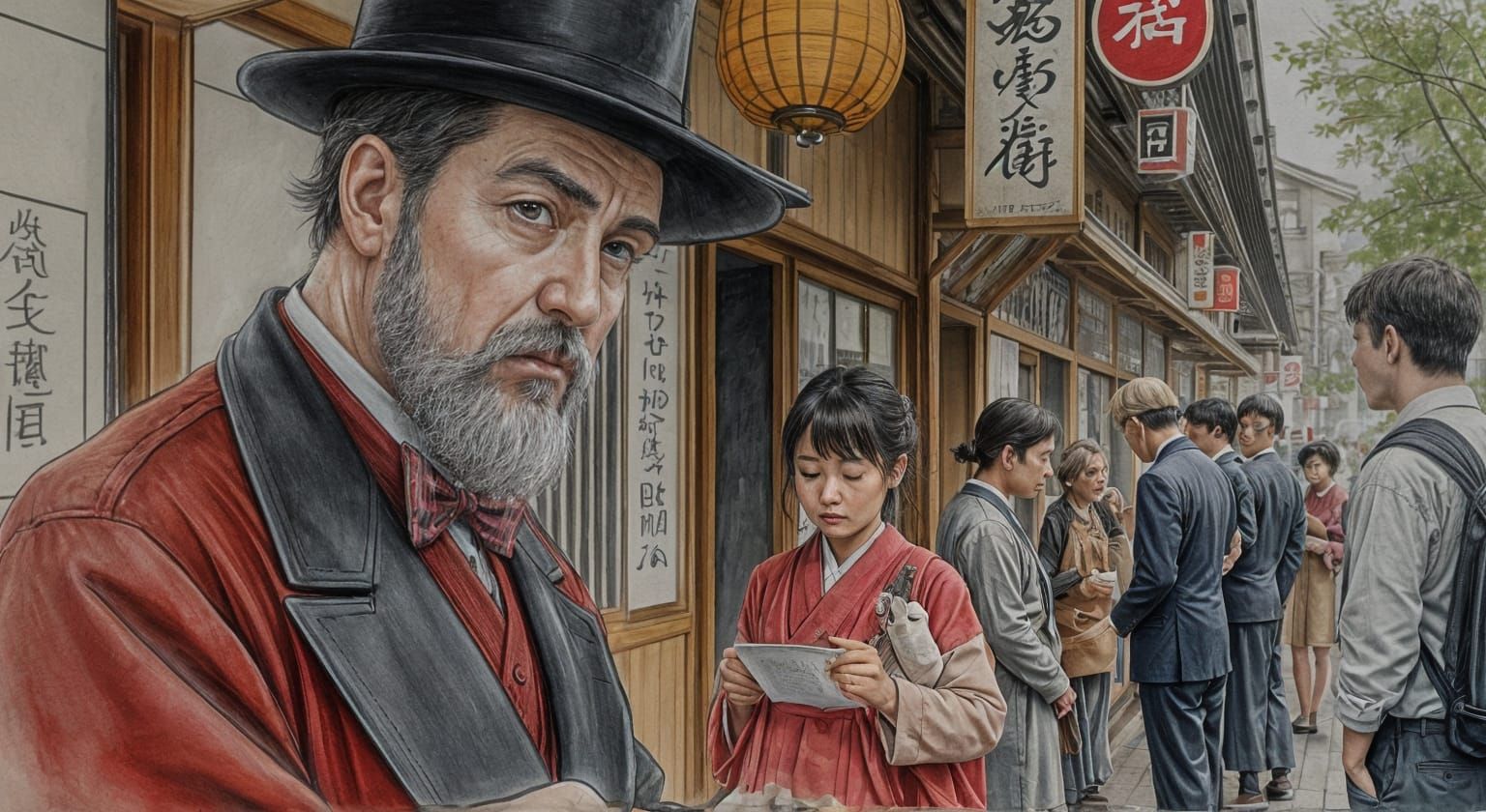 Butler Style Watercolour of Japan