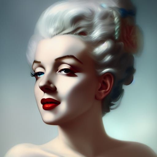 Marilyn Monroe as Marie Antoinette Portrait