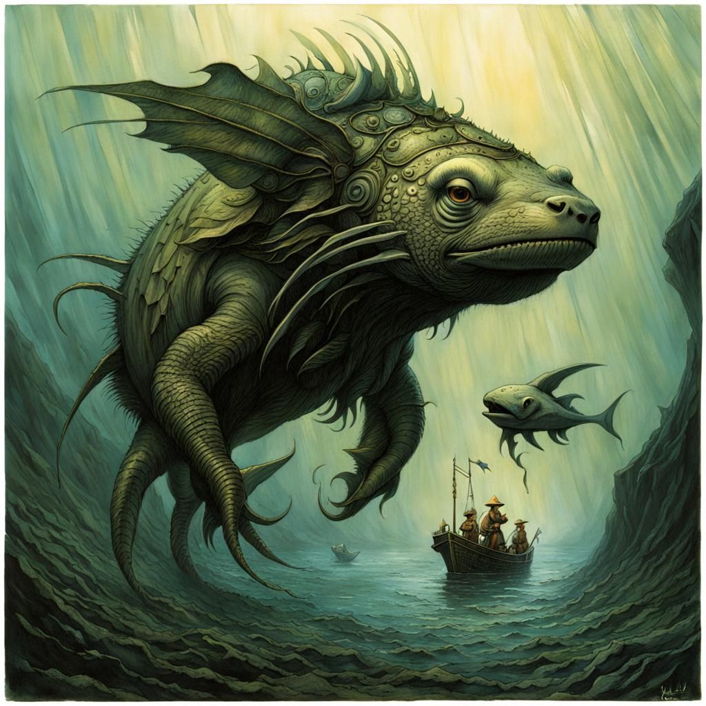Surreal Animal Avatar in Underground Sea