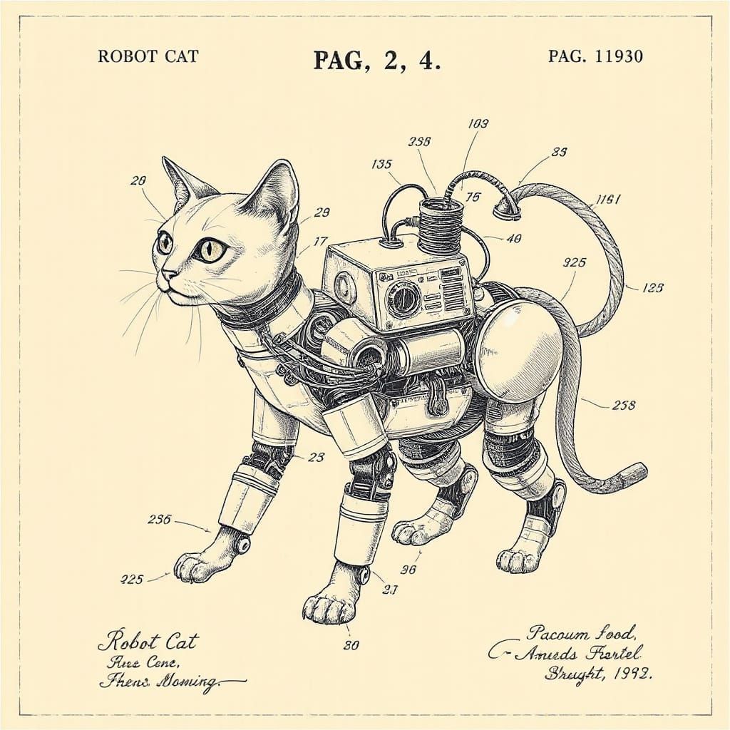 Steam-Powered Feline Robot