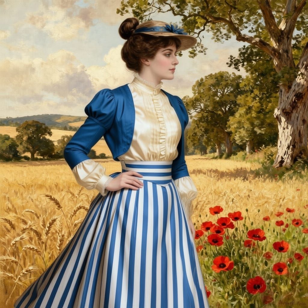 Figure Placed Within a Scenic Landscape