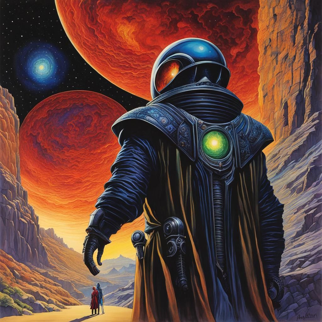 Enigmatic Alien Traveler at Hell's Gate