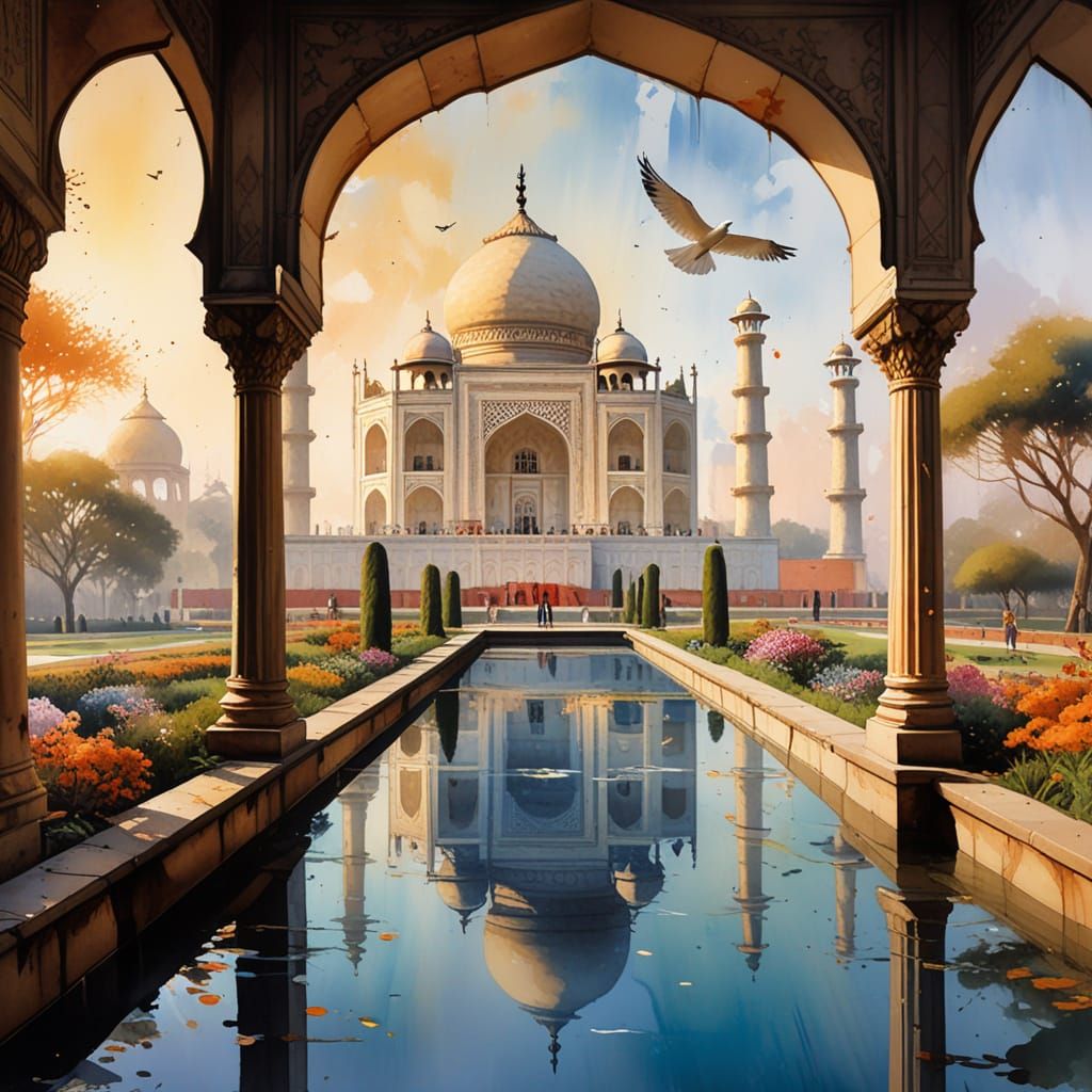 Ethereal Taj Mahal at Golden Hour