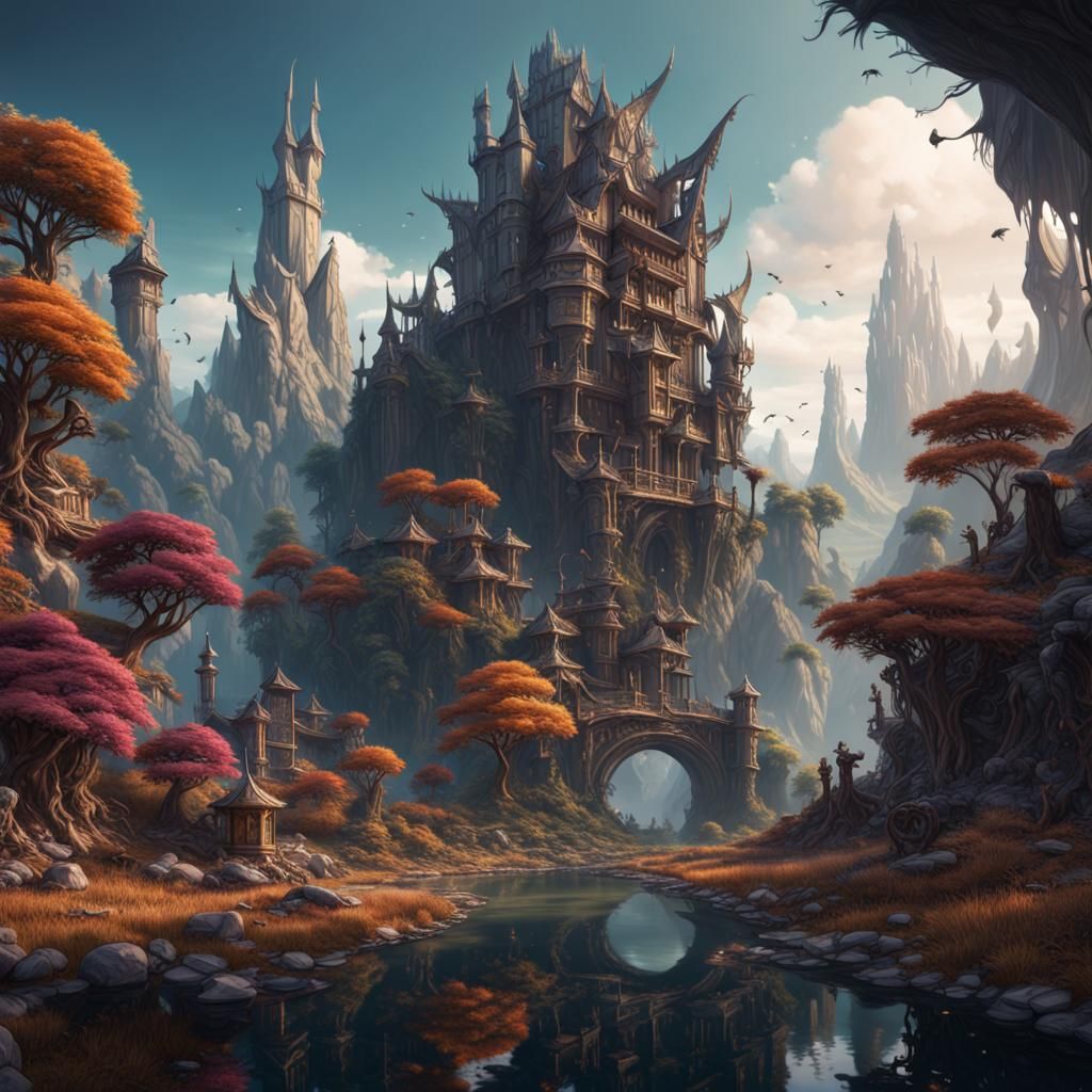 Fantastical Matte Painting in Deep Color