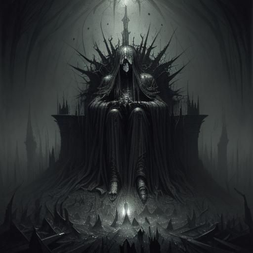 Dark Fantasy Black Metal Engraving