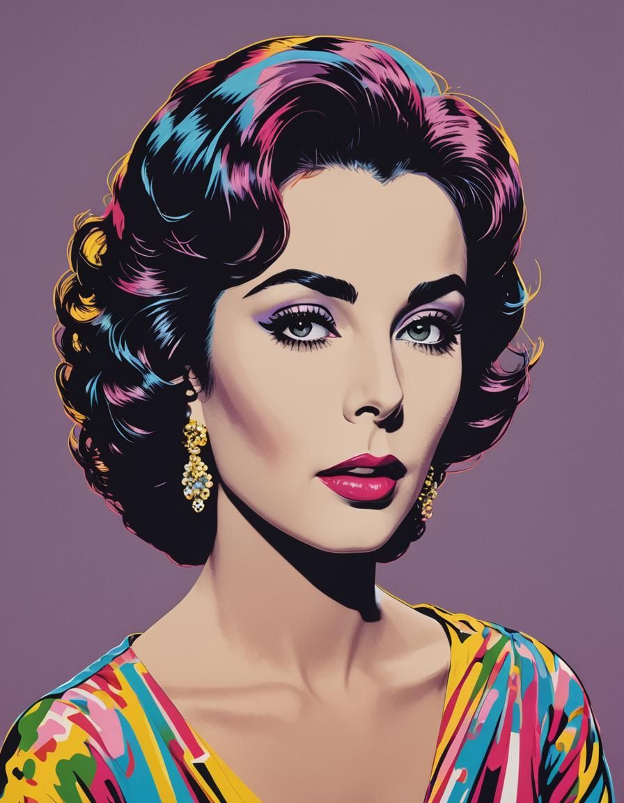 Elizabeth Taylor in Pop Art Style