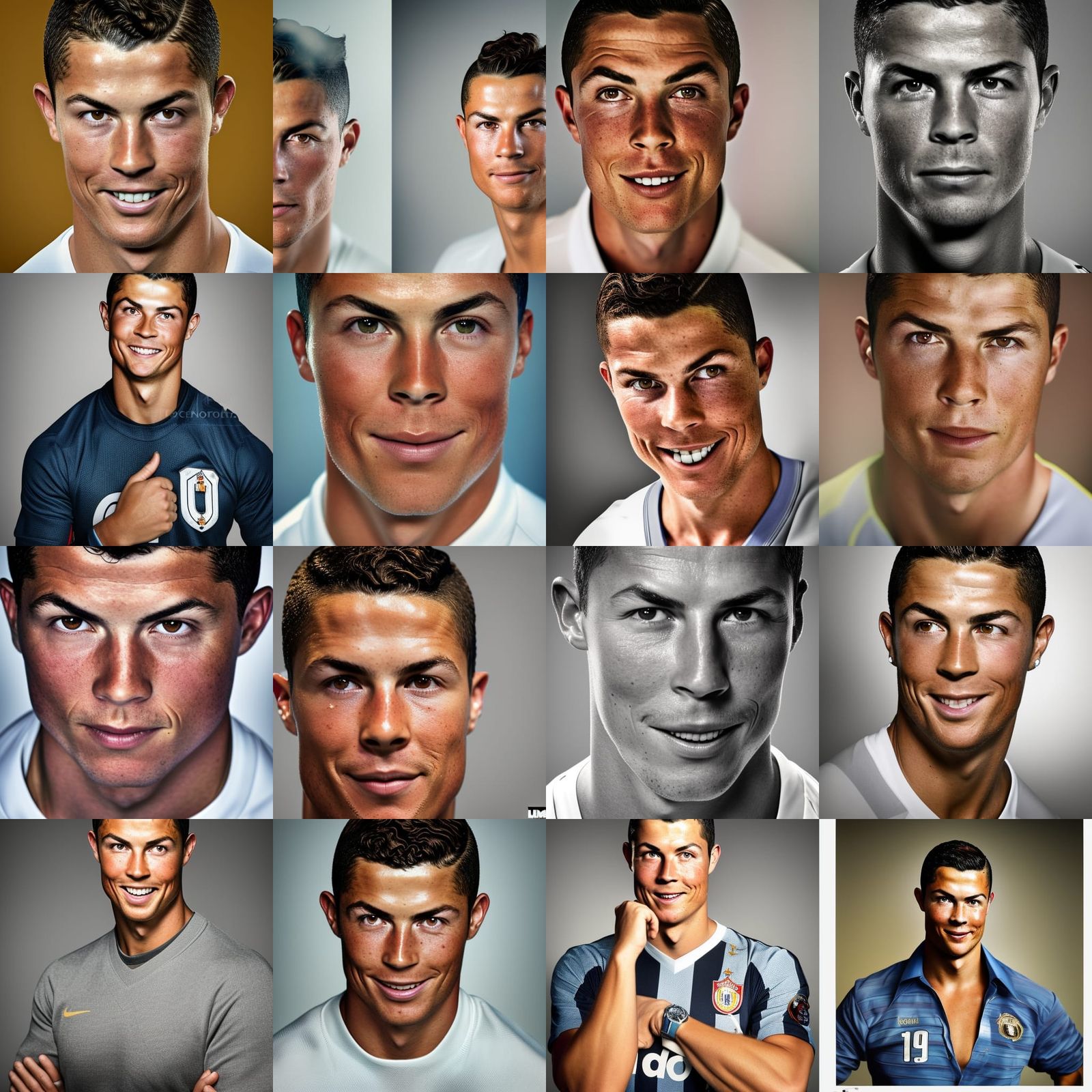 Cristiano Ronaldo Portrait in Professional Photography Style