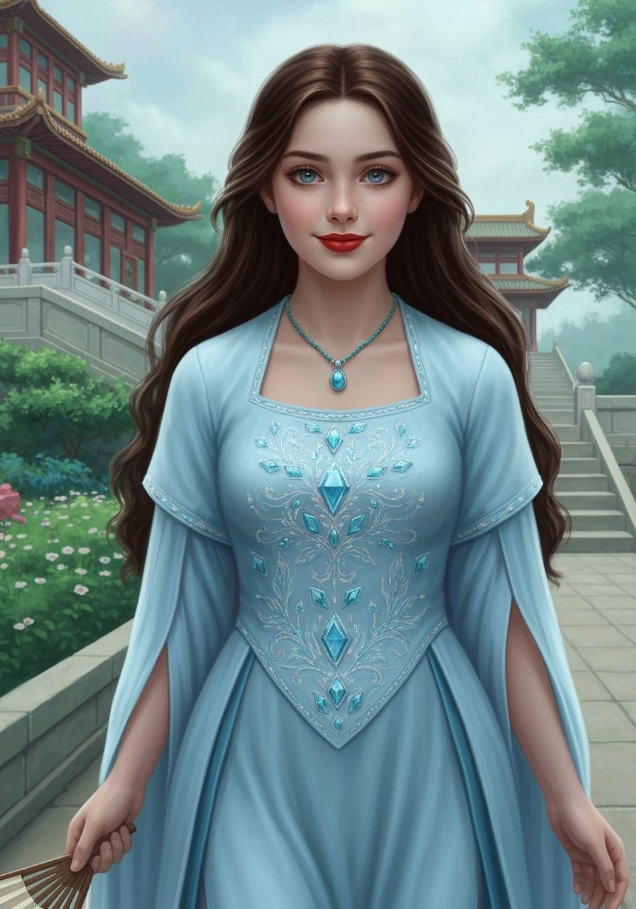 Ancient Chinese Princess in Ethereal Mist