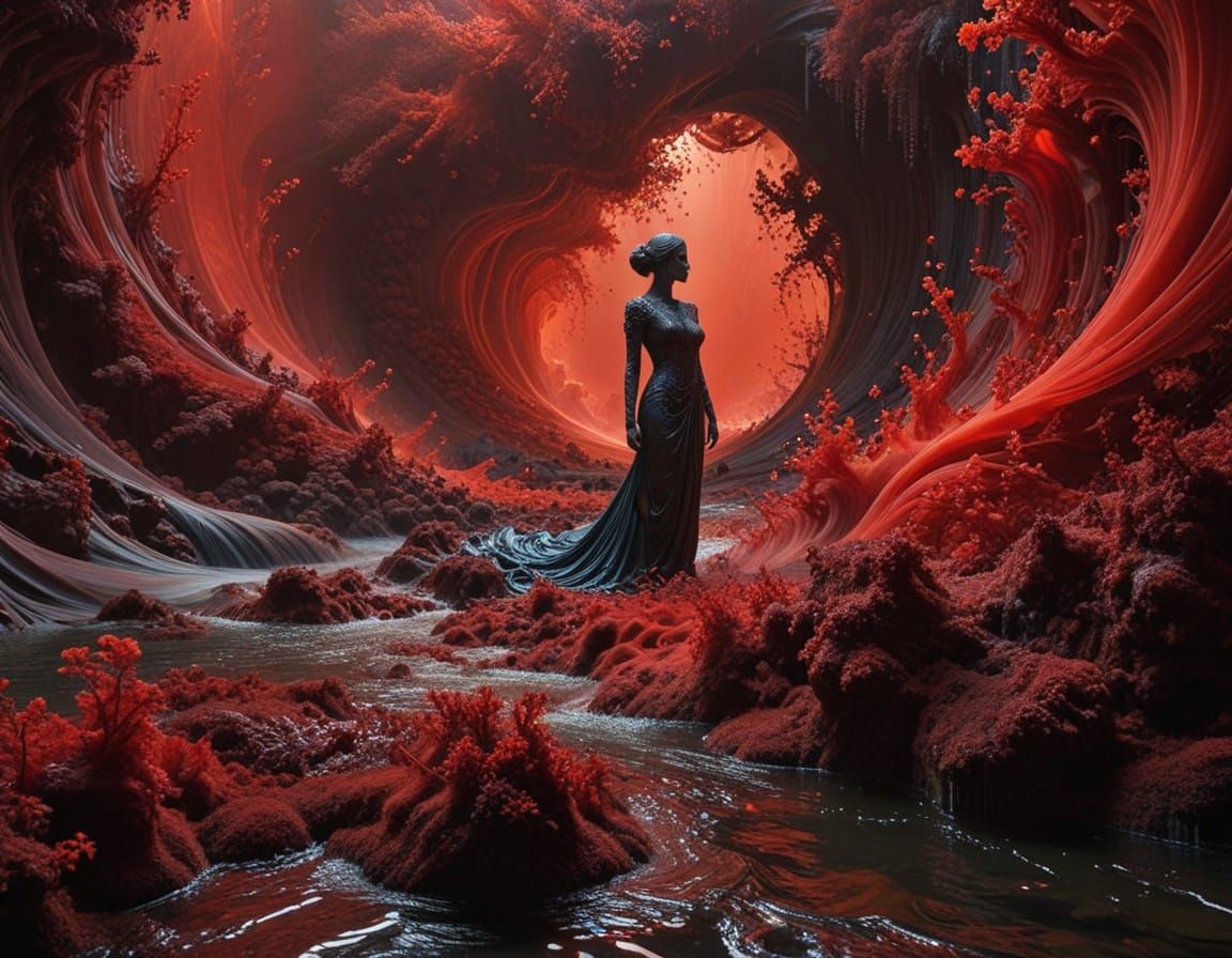 Ethereal Divergence in Vibrant Hues and Impossible Geometrie...