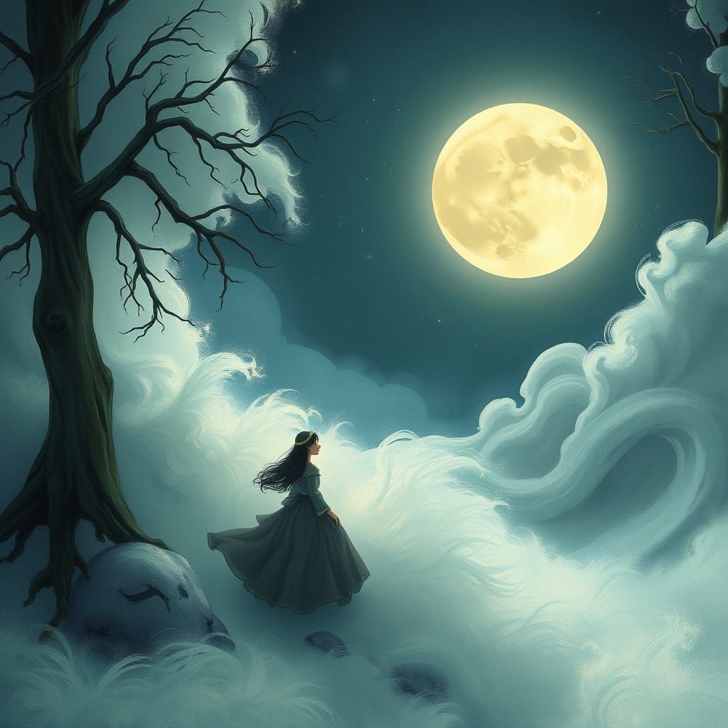 Whimsical Dreamworld: Serene, Ethereal Landscape in Soft, Mo...