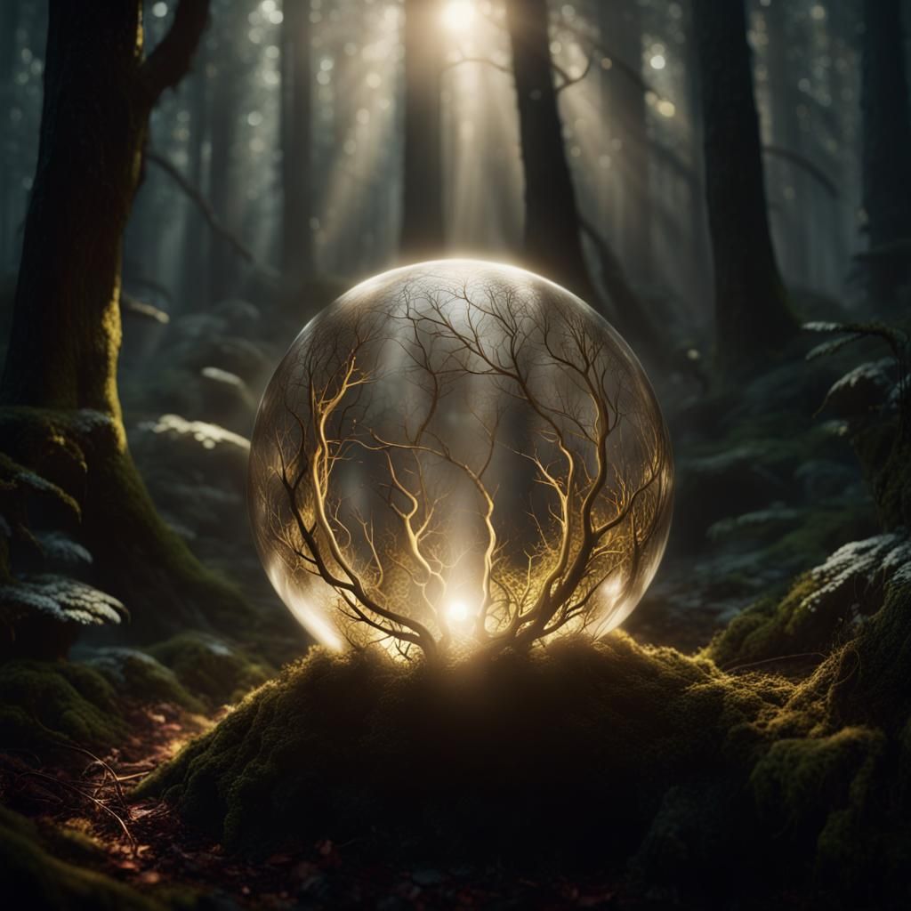 Epsilon Seed in Mystical Forest, Hyper-Realistic