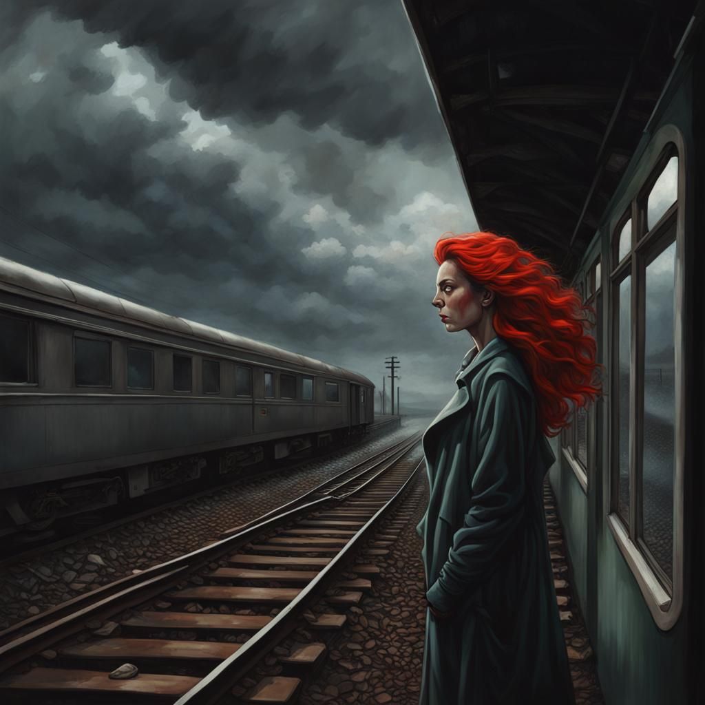 Man on Train Waving Goodbye: Sinister Style