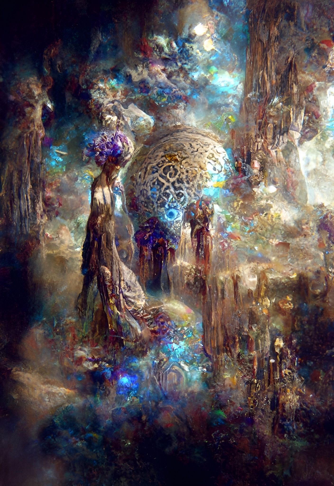 Symbolic Embrace: A Surreal Allegory of Healing