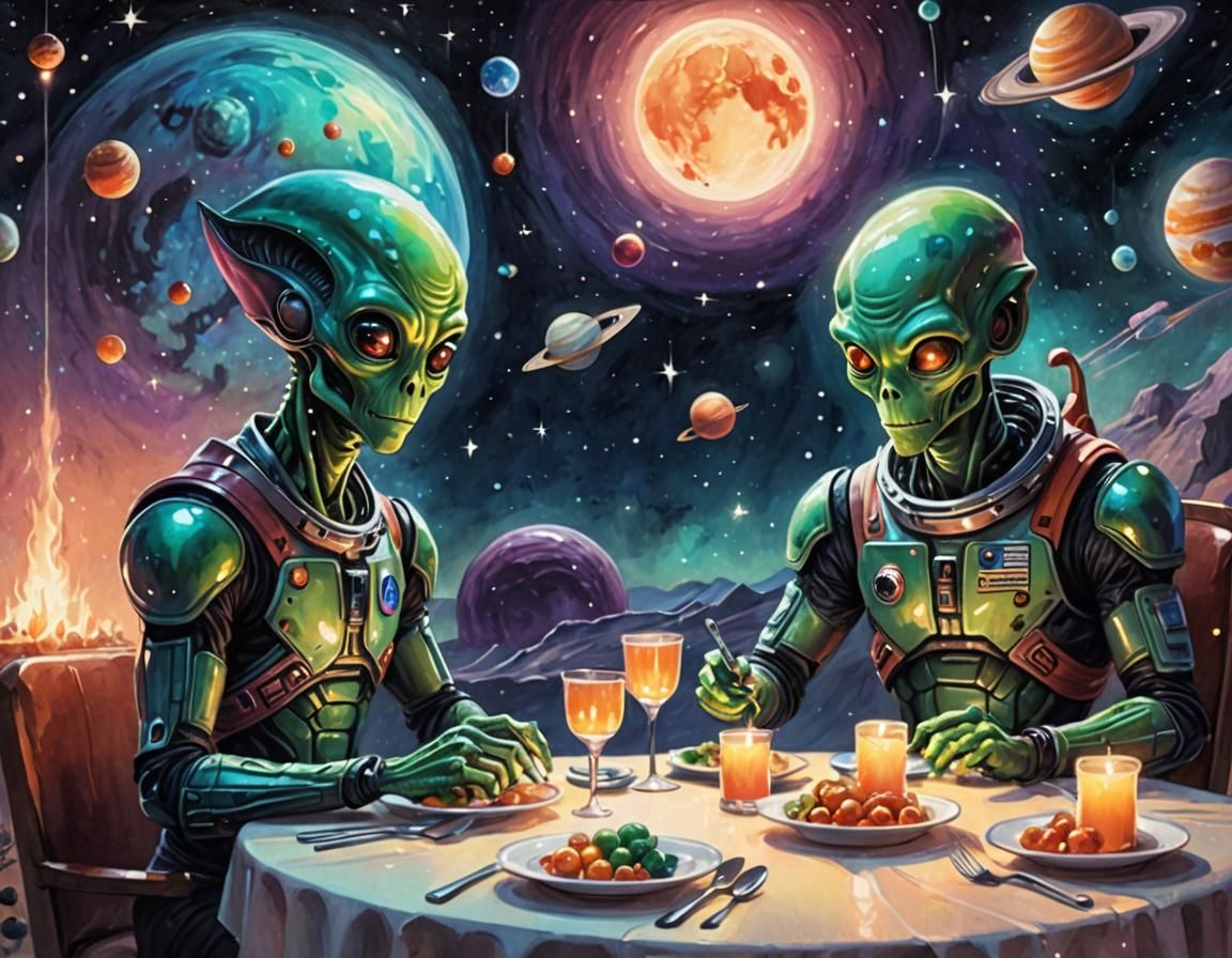 Romantic Sci-Fi Dinner Under the Stars