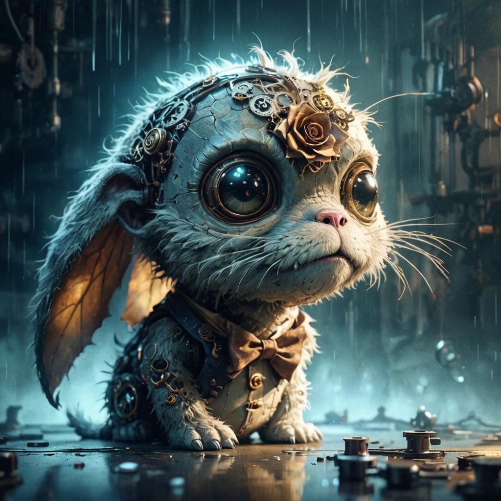 Steampunk Frankenstein's Monster in Miyazaki Style