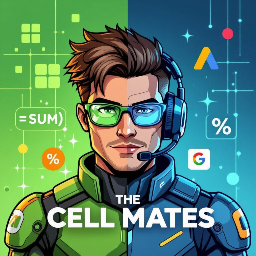 Futuristic Team Logo: The Cell Mates in Minimalist Style