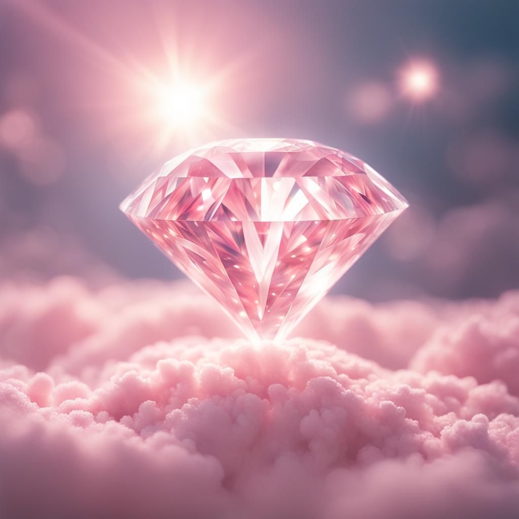 Light Pink Diamond Planet in Heavenly Sunshine