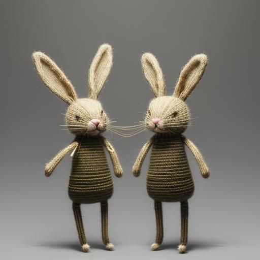 String Art Mad Rabbit Sculpture