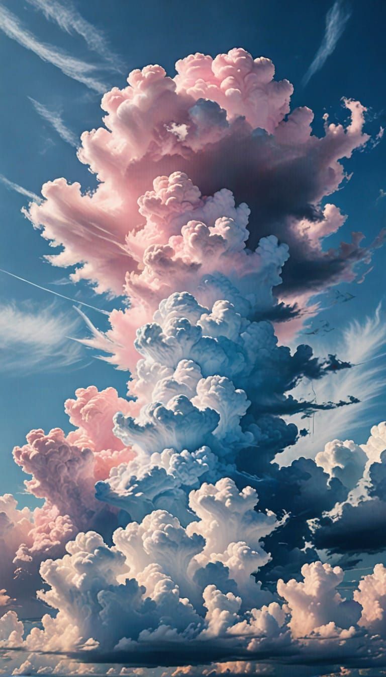 Black and White Rainbow in Surreal Oil Painting