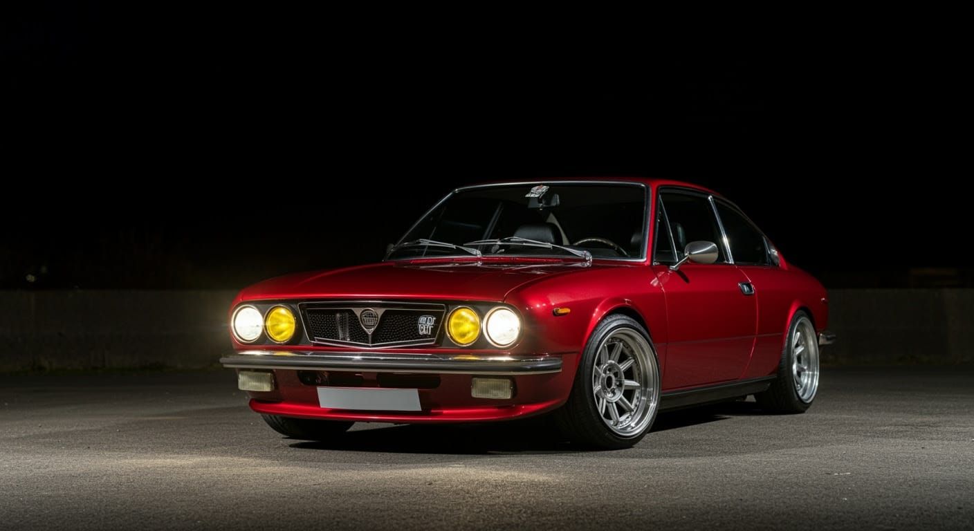 Lancia Beta Coupe Restomod with Custom Red Paint