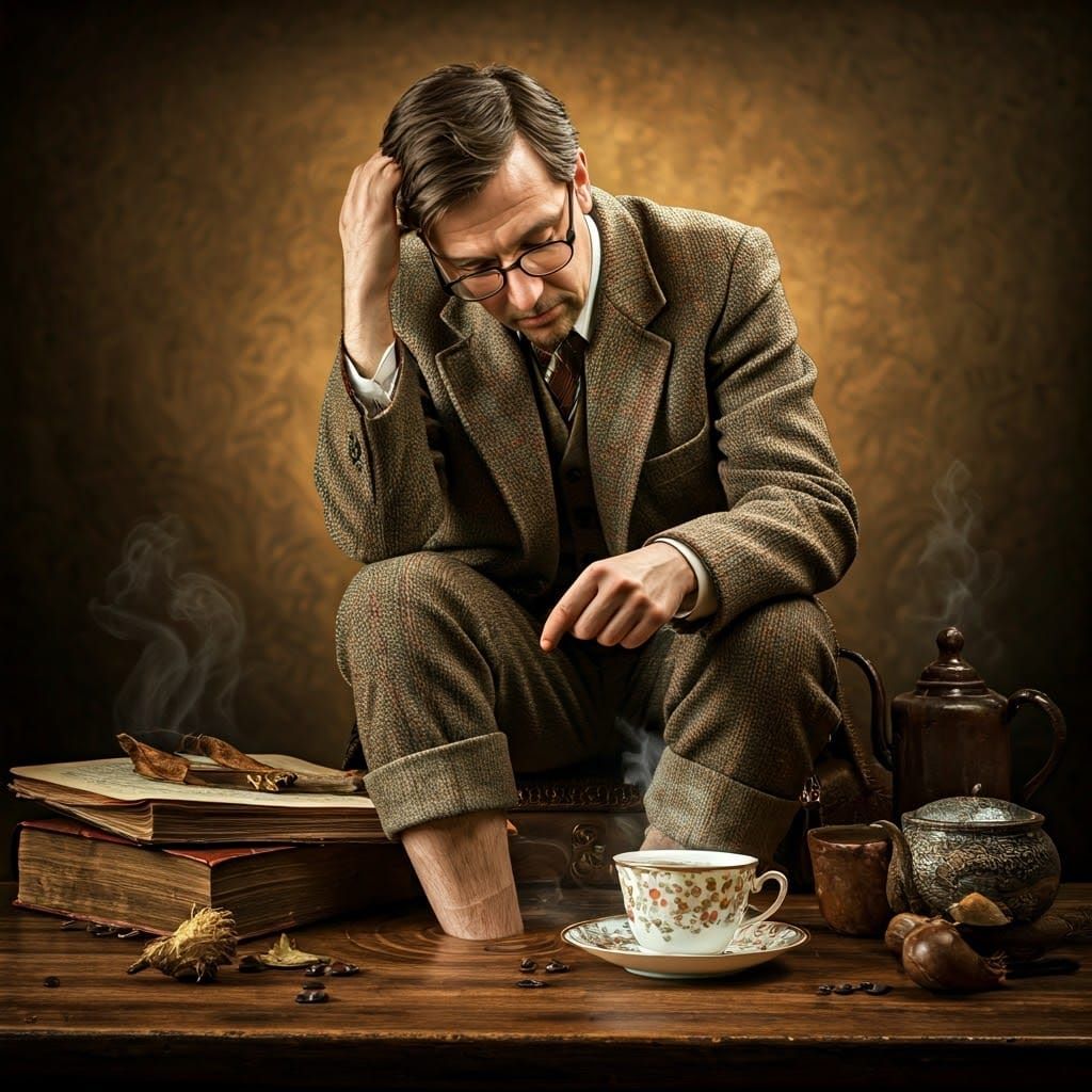 Man Reading Book in Old Master Style