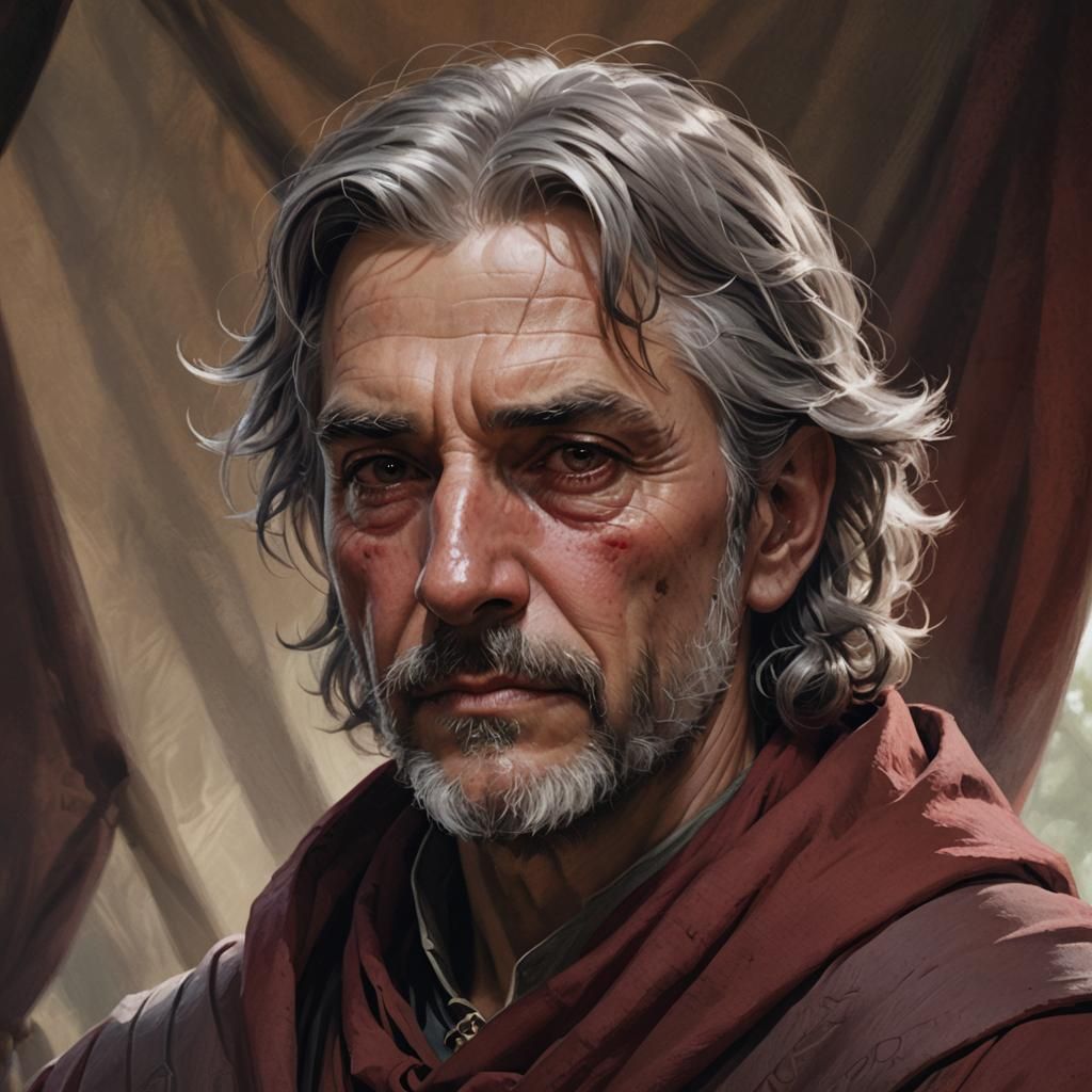 Fantasy Wizard Portrait by Justin Sweet in Oil Paint