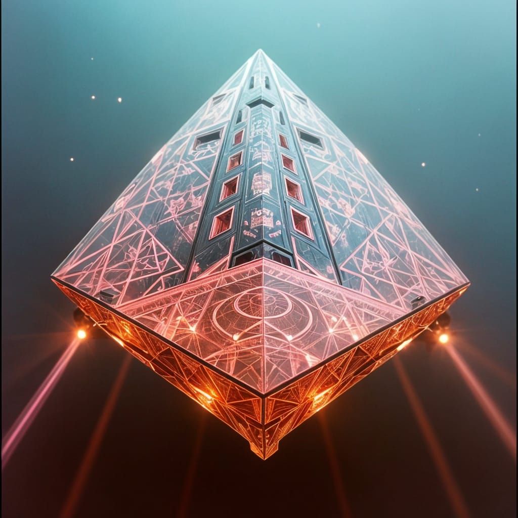 Pink Crystal Rhombus Spaceship Cinematic Masterpiece