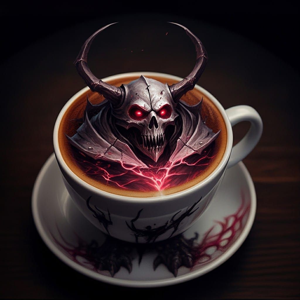 Dark Fantasy Latte Art