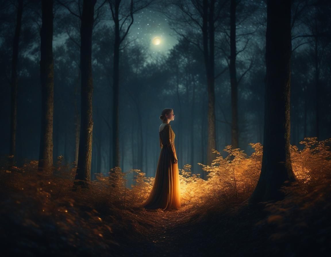 Ethereal Edge of Seventeen: Minimalist Magical Art