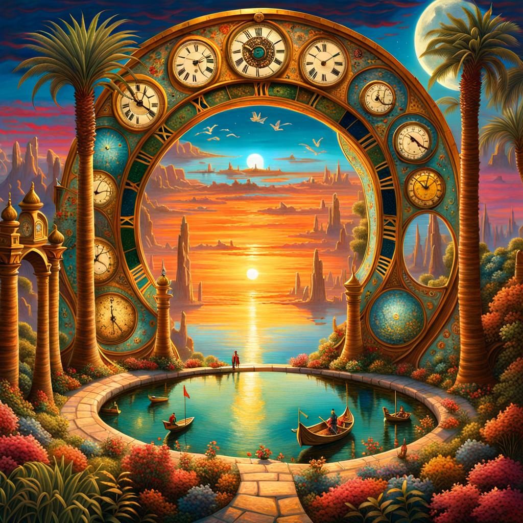 Dreamcore Time Portal in Candy Art Style