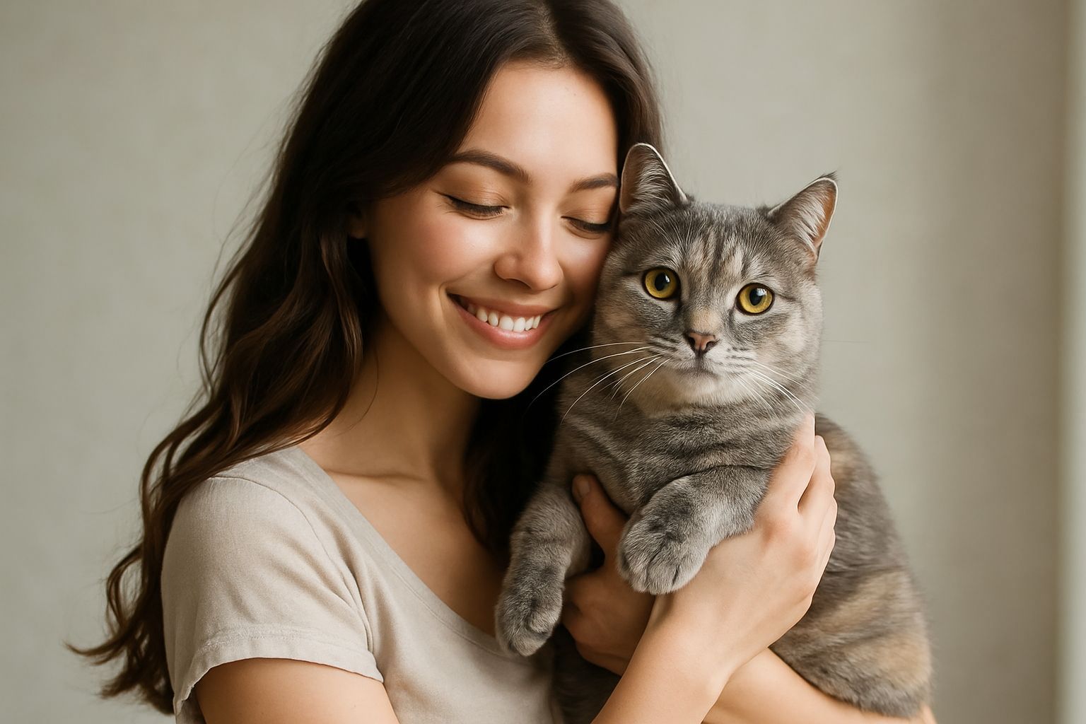 Girl and Cat Portrait