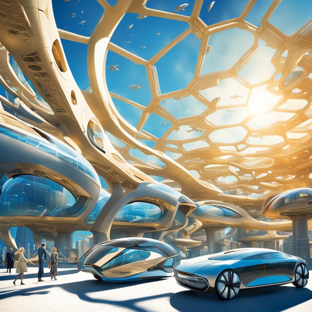 Blonde Woman in Futuristic City, Unreal Engine 5