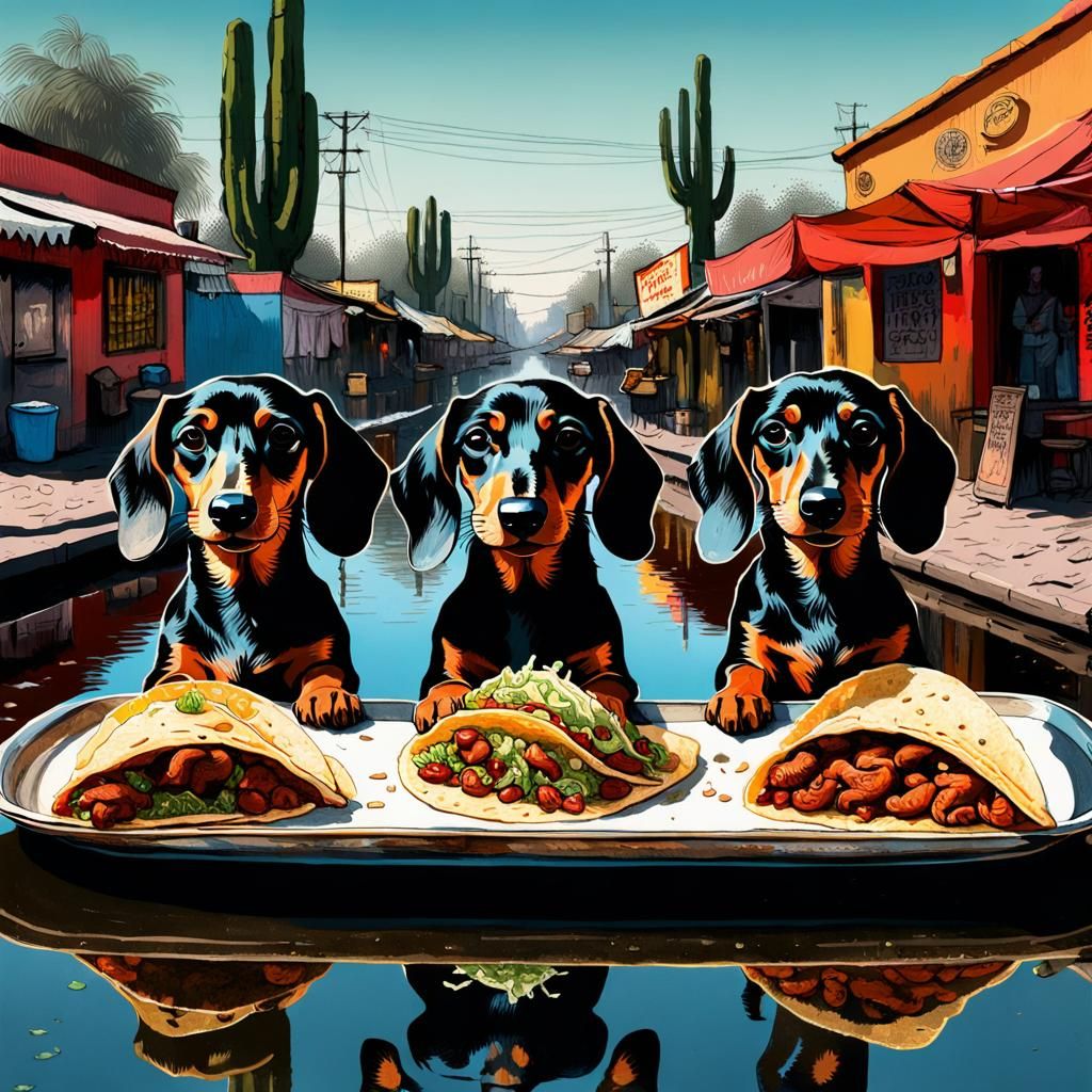 Dachshunds Celebrate Taco Tuesday in Xochimilco, Mexico