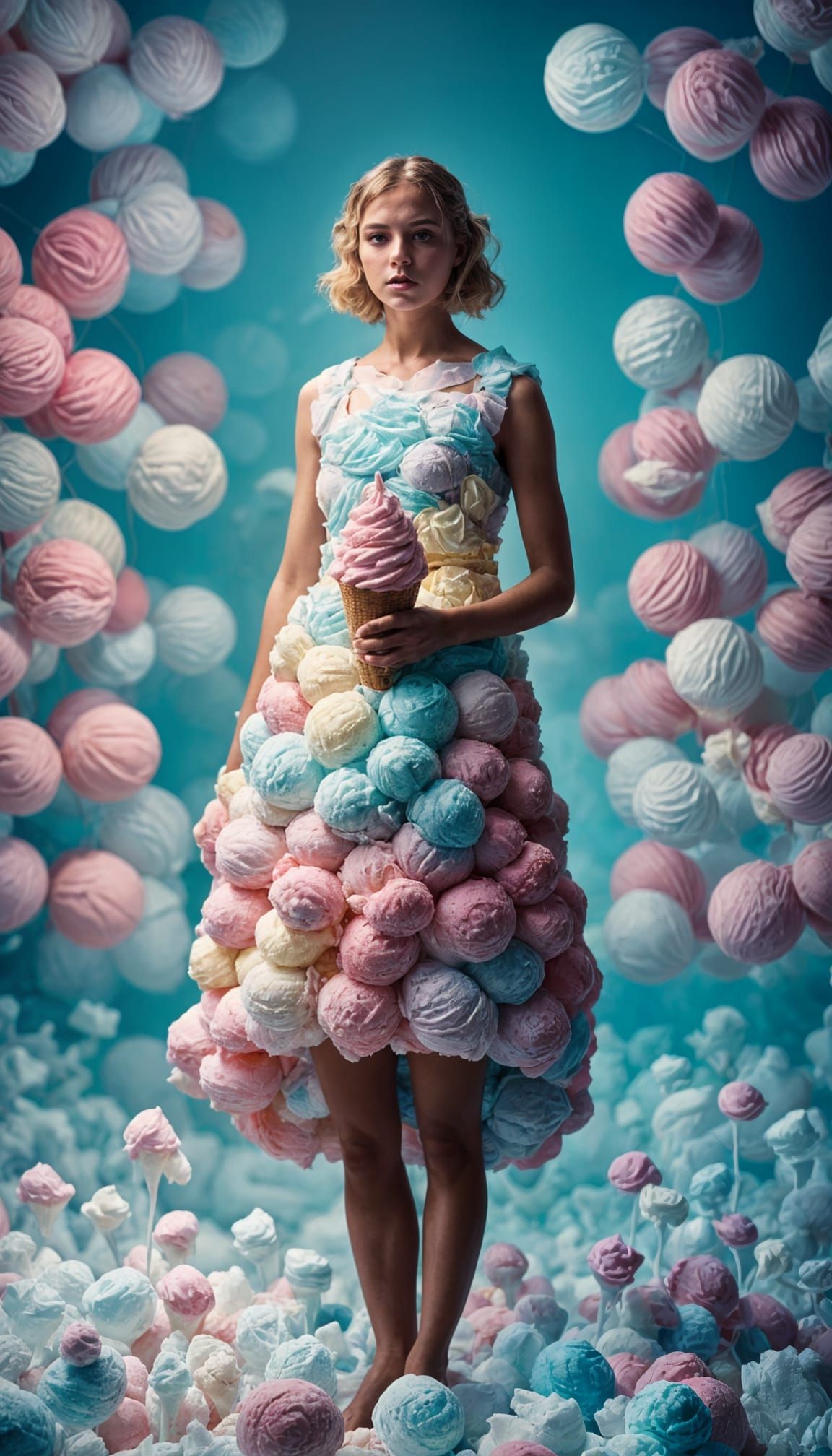 Ice Cream Dress: A Cinematic Still Life