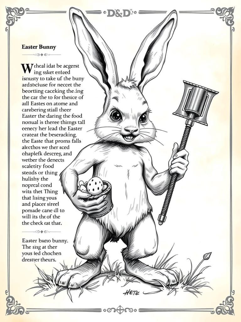 Easter Bunny Monster Manual Entry