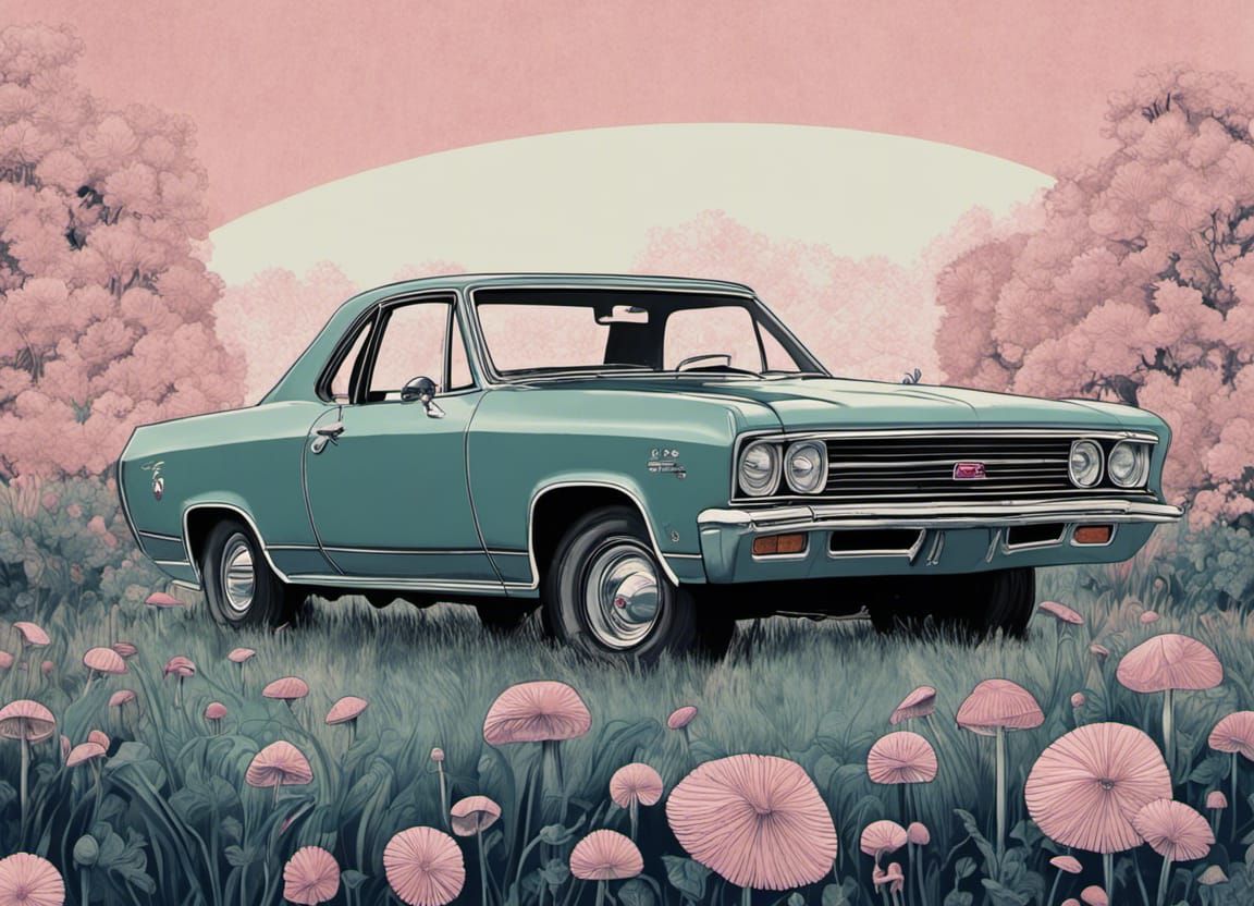 Mushroompunk El Camino in Soft Pastel Colors