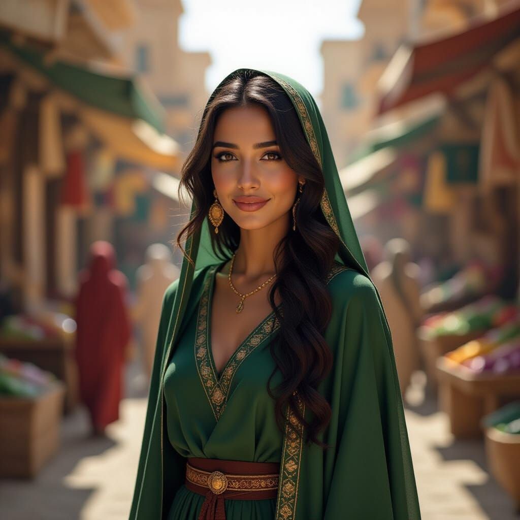 Egyptian Woman in Alexandria: Cinematic Portrait