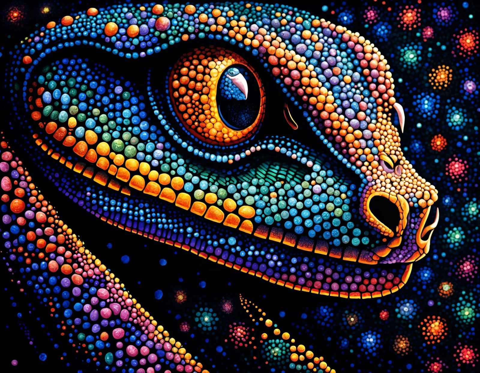 Pointillism Cobra