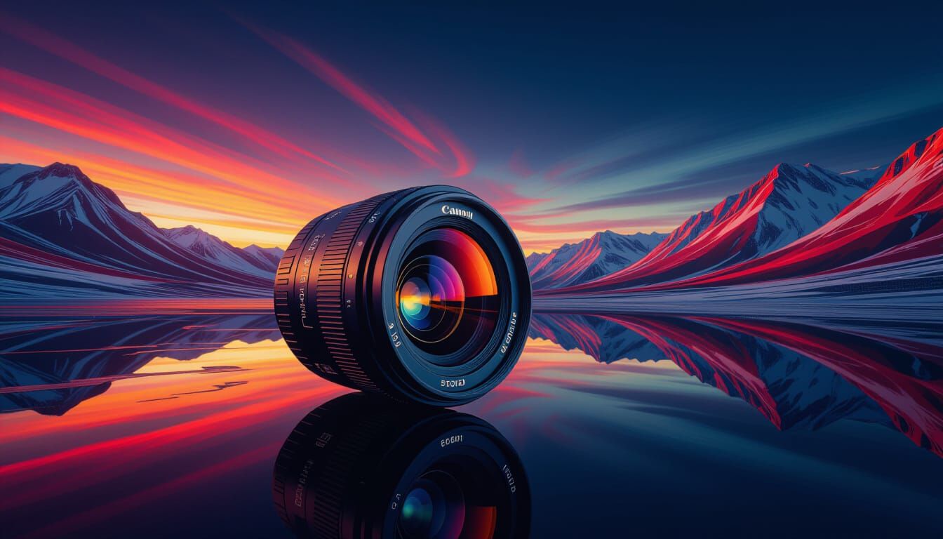 Surreal Earthscape Reflected in Lens Macro