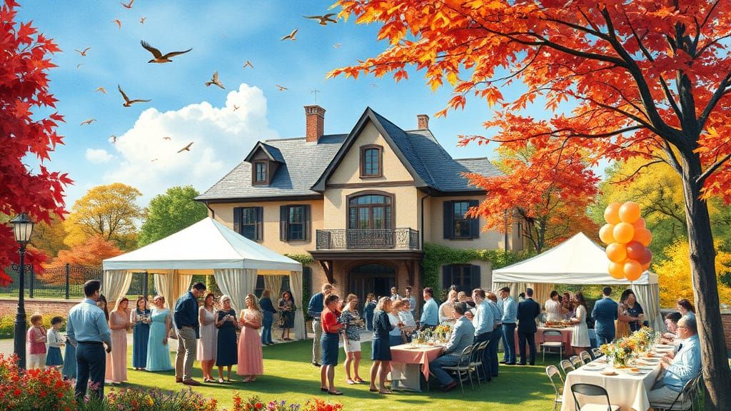 Autumn Garden Party in Chateau Style