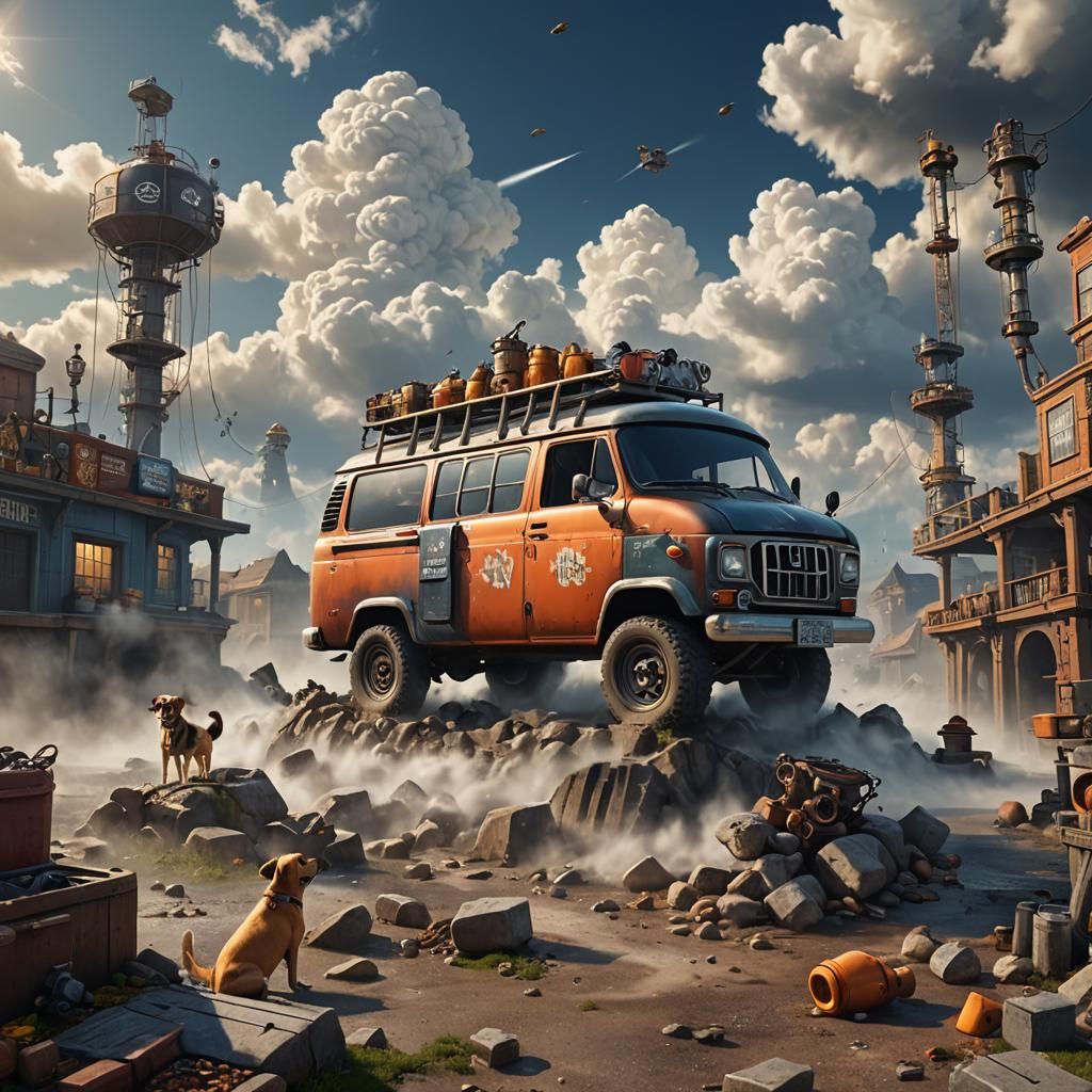 Fantastical PC Components in Detailed Matte Painting