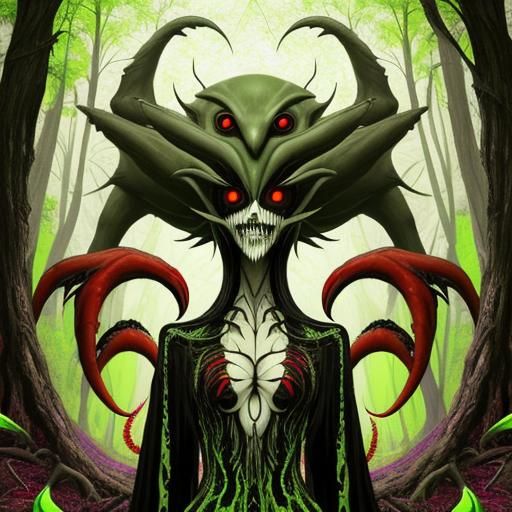 Ghost Contemplating AI: Surreal Psychedelic Art