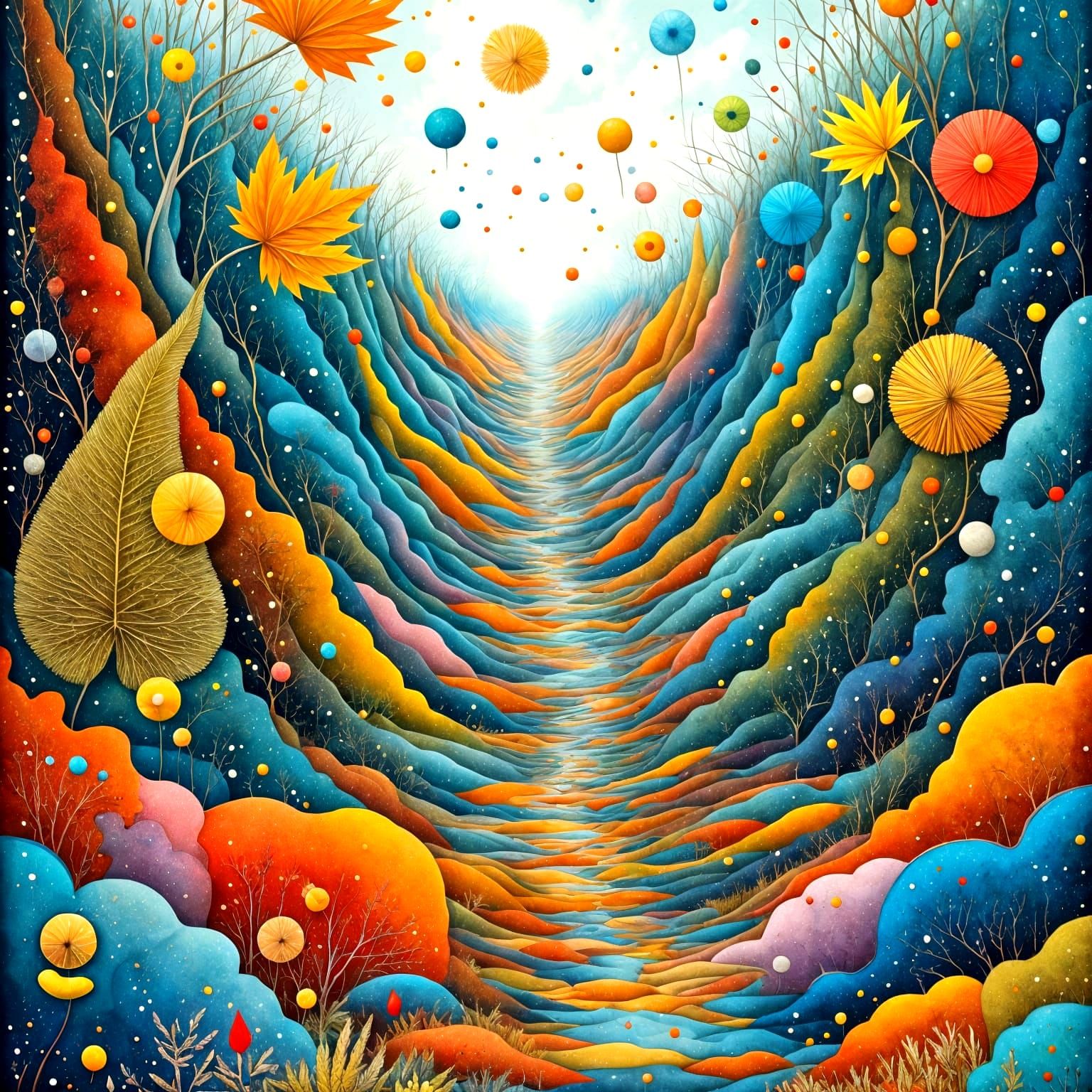 Surreal Autumn God Reveals Winter Landscape in Paper Art Sty...