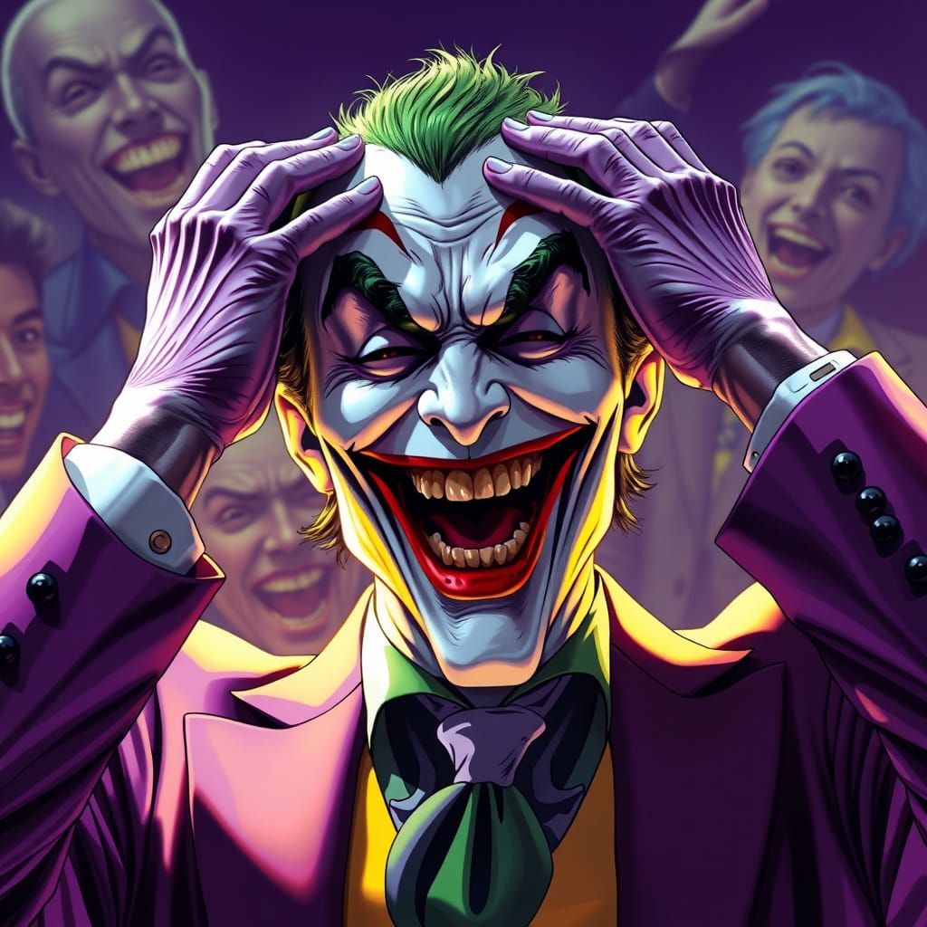 The Joker in Ecstatic Mania, a Dark Fantasy Masterpiece