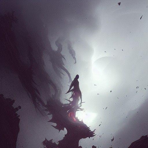 Sinister Tornado of Souls in Digital Art Style