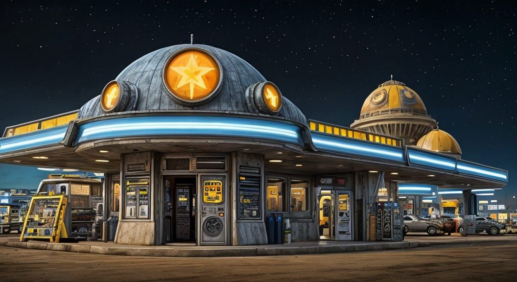 Star Wars Alien Gas Station Concept Art
