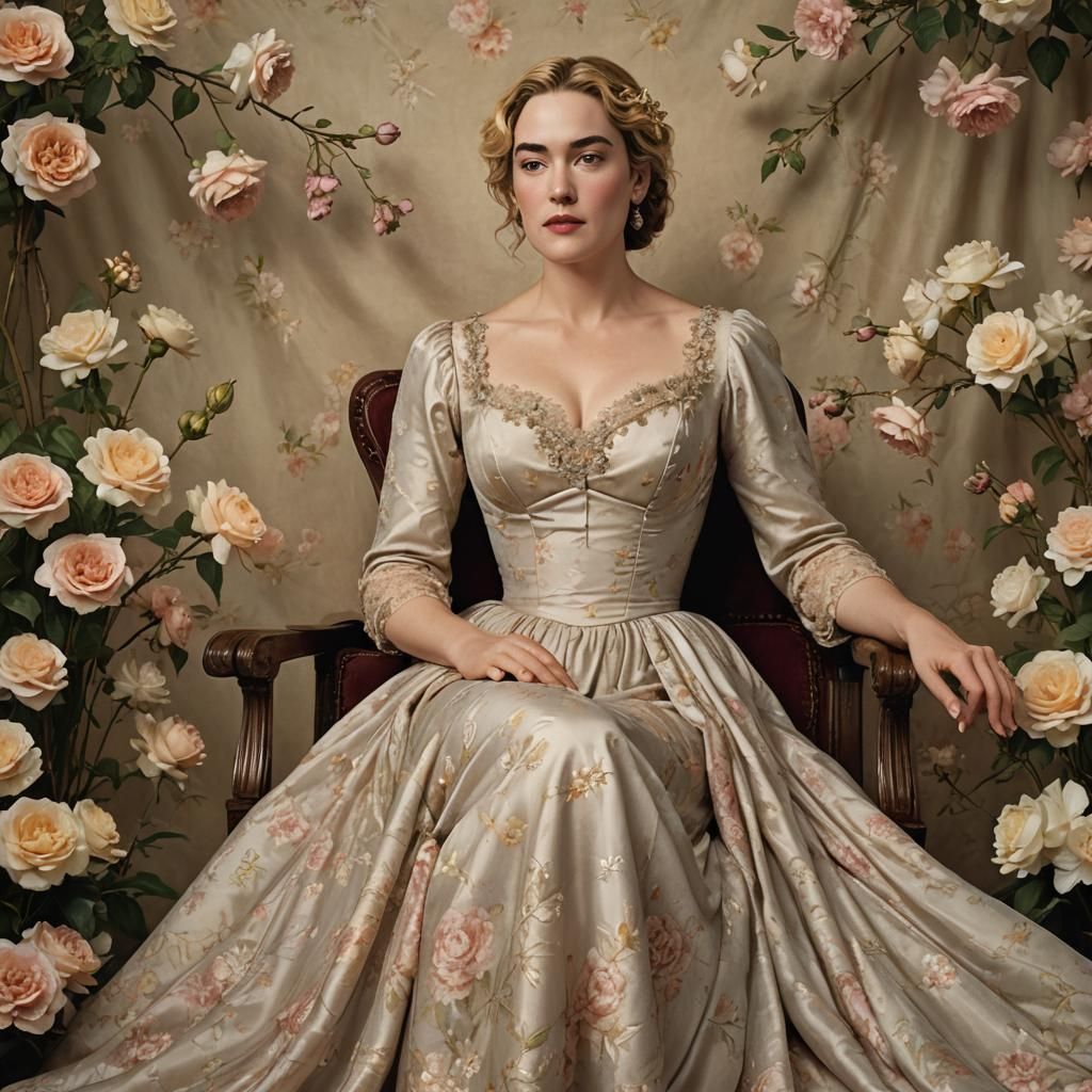 Kate Winslet as Classic Hollywood Portrait, 8K