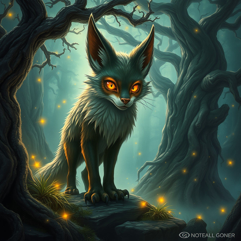 Enchanted Forest Fox: Fantasy Concept Art