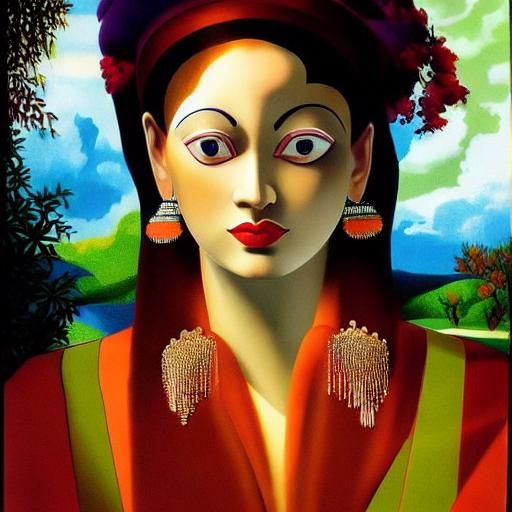 Glass Tree with Pearls in Surreal Style